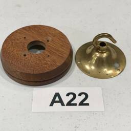 Brass Ceiling Hook Lamp Chandelier Light Wall Patras Wooden Mount Hanging Chain Antique Old - thumbnail 2