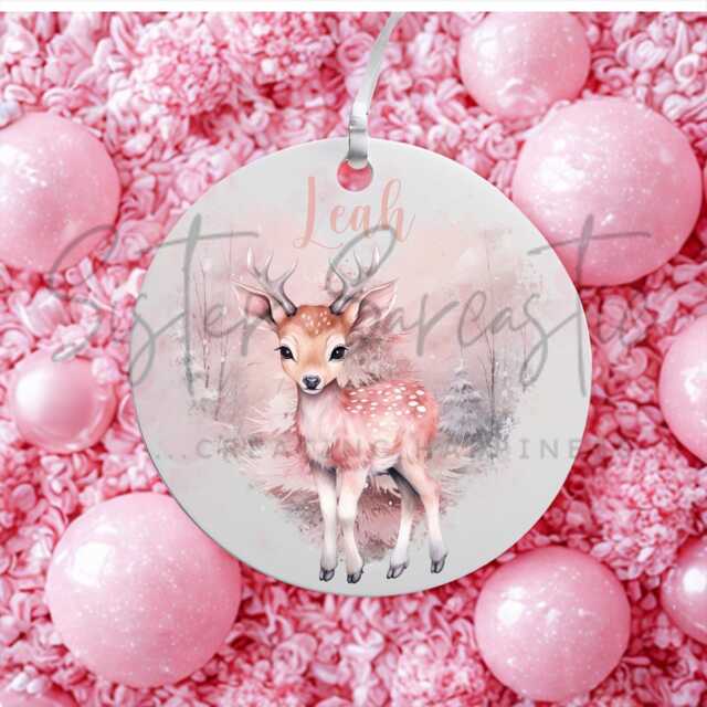 Personalised Kids Christmas Decoration - Granddaughter Gift Custom Bauble For Girls Stocking Filler Eve Box - image 1