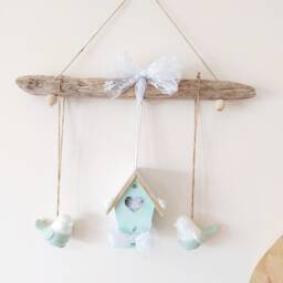 Country House Wall Decoration, Driftwood Spring Gift For The Home - thumbnail 3