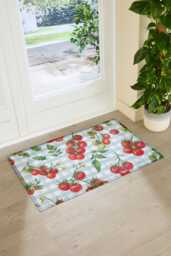 Tomatoes Pattern Indoor Outdoor Doormat - Botanical Kitchen Entrance Rug Mediterranean Home Decor Housewarming Gift 90x60cm