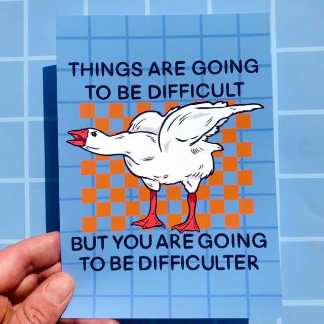 Goose Art Print Funny Wall Decor Cubicle Sarcastic Meme Gift Coworker Silly Classroom Nerdy Idea Game Room Him - image 1