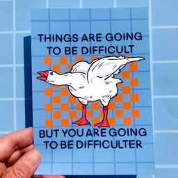Goose Art Print Funny Wall Decor Cubicle Sarcastic Meme Gift Coworker Silly Classroom Nerdy Idea Game Room Him - thumbnail 1