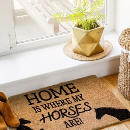 Home Is Where My Horses Are Coir Doormat - Welcome Rug - thumbnail 3