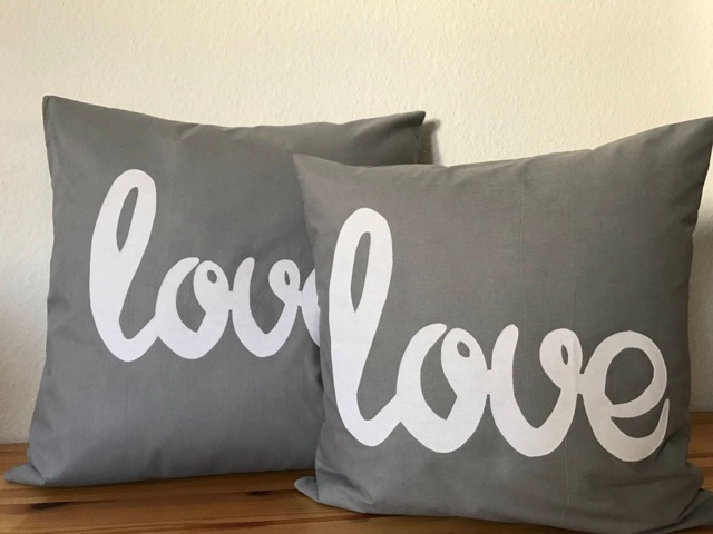 "Country Style Cushion Cover, Cover ""Love" - image 1