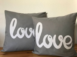 "Country Style Cushion Cover, Cover ""Love" - thumbnail 1