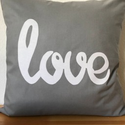 "Country Style Cushion Cover, Cover ""Love" - thumbnail 2
