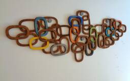 Mid-Century Modern Wood Wall Art, Geometric 3D Panels, Walnut Plywood Decor