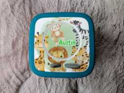 Personalized Safari Animal Toniebox Topper Protective Vinyl Sticker Tonie Box