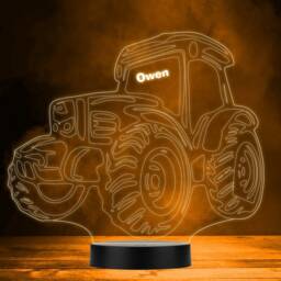 Tractor Digger Personalised Gift Colour Changing Led Lamp Night Light