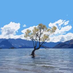 Wanaka Travel Poster - Retro Vintage Style New Zealand Art Print, Artwork, Homeware, Roy's Peak Nz Travel Print - thumbnail 2