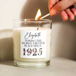 100Th Birthday Candle, Making The World A Better Place Since 1925, Happy Birthday, 100, 100Th, Gift, 1925 Floral - thumbnail 3