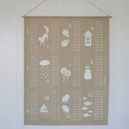 Linen Times Table Wall Hanging - thumbnail 2