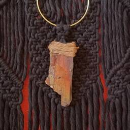 Petrified Wood Black Macrame Wall Hanging - thumbnail 2