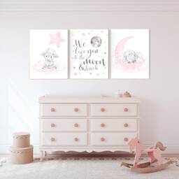 Sheep Nursery Art Print Moon, Cloud, & Stars - thumbnail 2
