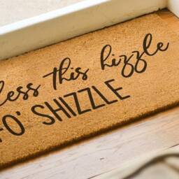 Bless This Hizzle Fo' Shizzle Door Mat - Snoop Dog Quote For Sure My Friend Personalized Welcome Doormat Home Decor Gift Ideas - thumbnail 2