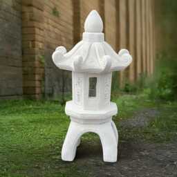 Concrete Lantern Pagoda Sculpture Stone Statue Outdoor Figurine Garden Asian Decoration Handmade Japanese Ornament - thumbnail 3