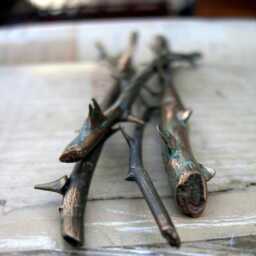 Bronze Rose Stem Sculpture - Enduring Love, Bouquet Of 4 - thumbnail 1