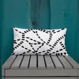Black & White Accent Pillow Modern Home Decor - thumbnail 1