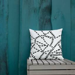 Black & White Accent Pillow Modern Home Decor - thumbnail 4