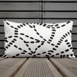 Black & White Accent Pillow Modern Home Decor - thumbnail 3
