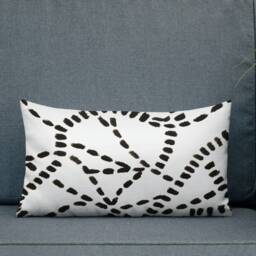 Black & White Accent Pillow Modern Home Decor - thumbnail 2