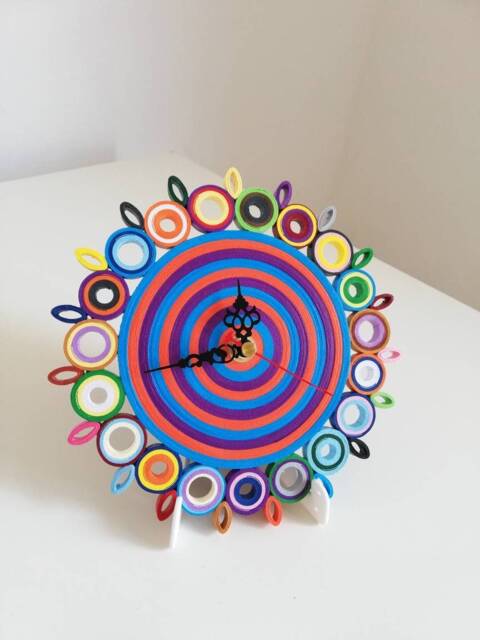 Table Clock, Small Paper Desk Accessories, Personalized Gifts, Home Decor - image 1