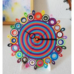 Table Clock, Small Paper Desk Accessories, Personalized Gifts, Home Decor - thumbnail 3