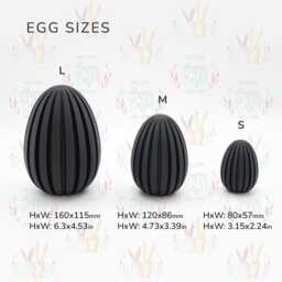 Easter Eggs 3D Printed Hunt Baby First Gifts, Black For Decor, Decorative Eggs Hunt, Minimalist Decor - thumbnail 2