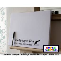 New Job Sorry Your Leaving Good Luck Personalised Farewell Handmade Work Colleague Boss Signing Board Framed A4 A3 Canvas Print Gift - thumbnail 3