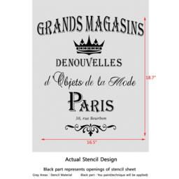 Grands Magasins Stencil For Painting Signs Crafting Diy Wall Decor - thumbnail 2