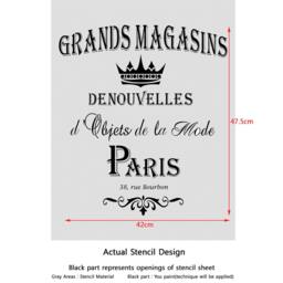 Grands Magasins Stencil For Painting Signs Crafting Diy Wall Decor - thumbnail 3