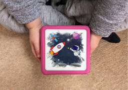Personalized Toniebox Topper Space Scene Vinyl Sticker Tonie Box - thumbnail 1