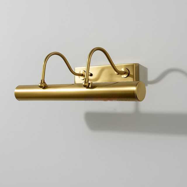 Solid Brass Picture Light Wall Sconce - Antique Fixture Frame Image Focus - image 1
