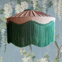Luxury Pink Silk Fringe Lampshade, Art Deco Style, 12 - thumbnail 2