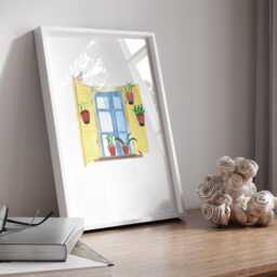 South Of France Poster - Pastel Illustration Wall Art Nursery Wall Decor Room - thumbnail 2