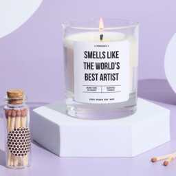 Artist Candle Gift Smells Like The World's Best Fun Vegan Keepsake For Her Painter Sculptor Creative Souls Art Lovers - thumbnail 1
