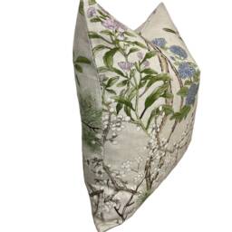 Thibaut Katsura Cream & Lavender Grand Palace Collection Cushion Cover Pillow Double Sided - thumbnail 3