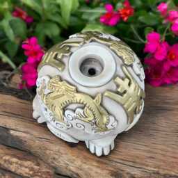 Concrete Feng Shui Money Frog Statue Chinese Lucky Toad Figurine Cement Dragon Sculpture Fortune Garden Ornament Wealth Home Decor Gift - thumbnail 2
