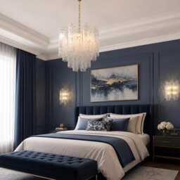 Glass Suspension Lamp ??40 cm - Blue Violet Murano Hand-Blown Italy Decorative Light - thumbnail 2