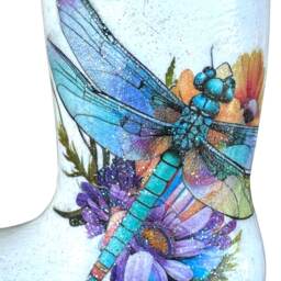 Dragonfly Planter, Tattoo Watercolour Dragonfly, Pretty Decor, Gift, Gift For Sister, Desk - thumbnail 3