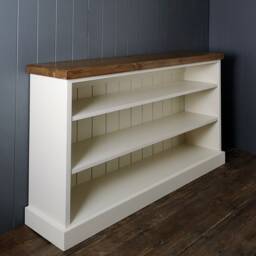 Triple Shelved Shoe Bench With Rustic Top Different Colours & Sizes Hallway Utility Room Porch - thumbnail 2