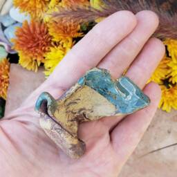 Star Gazing Asteria Goddess Altar Statuary Stoneware Robins Egg Glazed Sculpture Garden Pagan Gift Item Pentacle - thumbnail 4