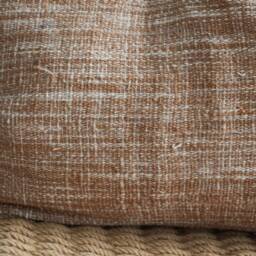 Hmong Batik Pillow Cover Brown Tan Ethnic Home Decor - 14x20 - thumbnail 3