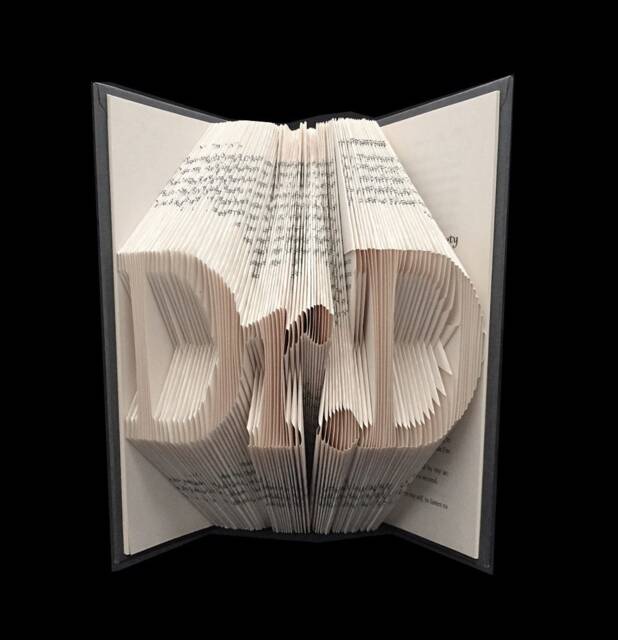Dr.d - Doctor Phd Graduate Graduation Gift Professor 3 Letters Folded-Book Art Sculpture Unique Custom Personalized - image 1