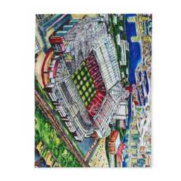 Manchester United Old Trafford Fleece Blanket, Football Fan Gift - thumbnail 2