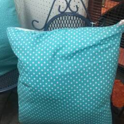 Pretty Turquoise Patchwork Pillow - thumbnail 2