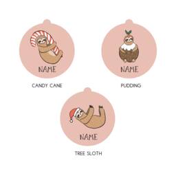 Personalised Sloth Christmas Bauble - thumbnail 2