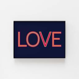 Love Print Wall Art - Minimalist Typography Poster, Romantic Quote Decor, Valentine's Day Gift, Anniversary Bedroom - thumbnail 3