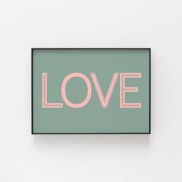 Love Print Wall Art - Minimalist Typography Poster, Romantic Quote Decor, Valentine's Day Gift, Anniversary Bedroom - thumbnail 2