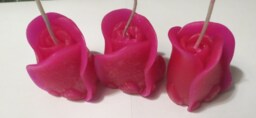 Valetines Day Rose Bud Candle 3 Pcs Set Gift Boxed Makes A Nice Wedding Or Party Favor - thumbnail 1